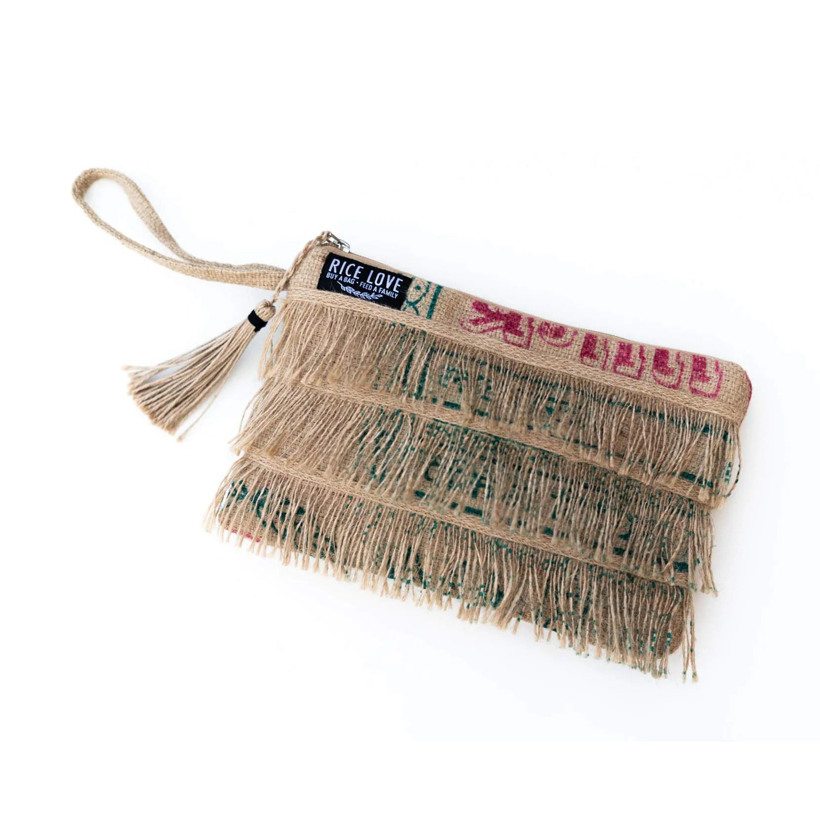 Recycled Fringe Clutch - Recycled