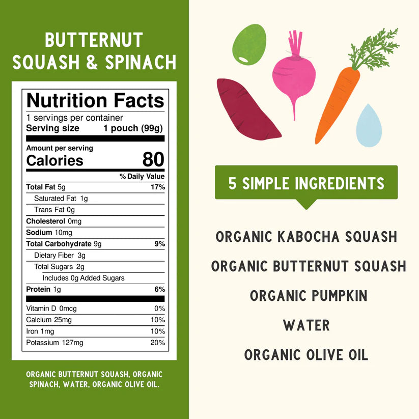 Organic Butternut & Spinach Veggie Pouch