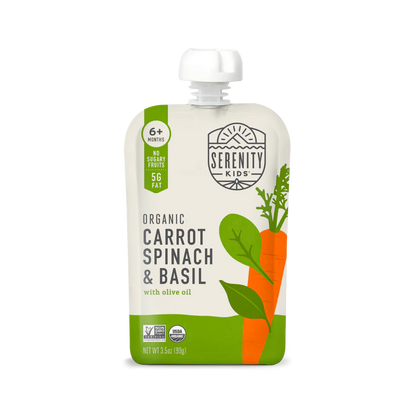 Organic Carrot, Spinach & Basil Veggie Pouch