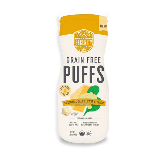 Grain Free Baby Puffs - White Cheddar w/Cauliflower & Spinach