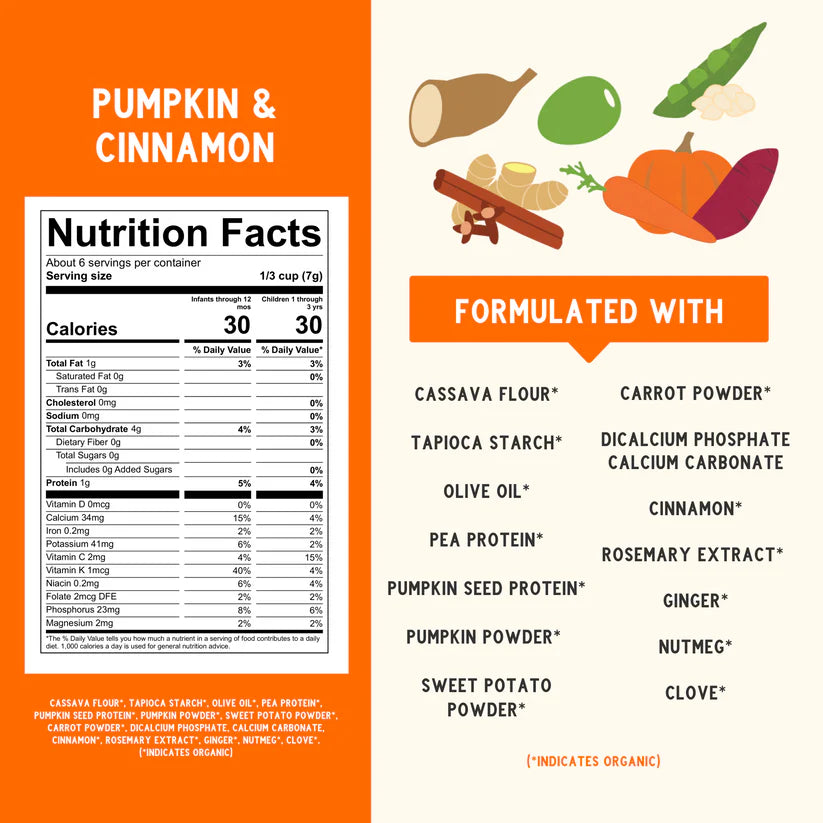 Pumpkin & Cinnamon Puffs - Grain Free with Olive Oil