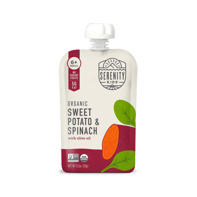 Organic Sweet Potato &amp; Spinach baby food is packed with nutrition and flavor