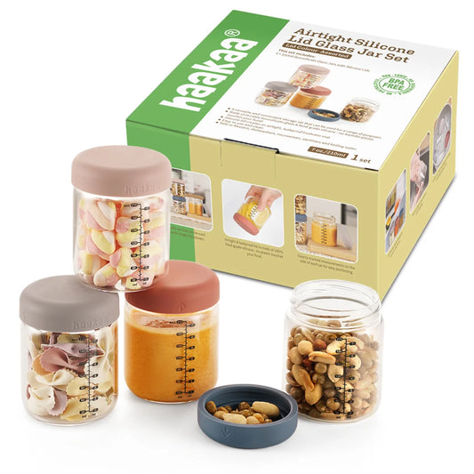 Glass Baby Food Storage Jar Set