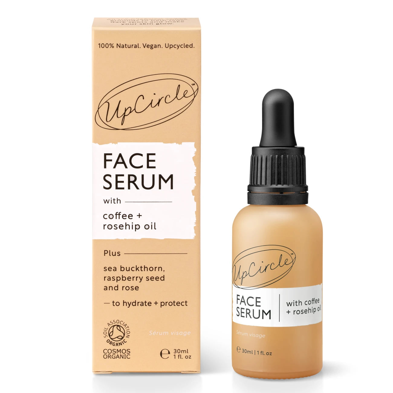 Face Serum with Coffee + Rosehip Oil