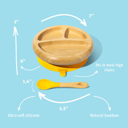 Bamboo Suction Baby Plate + Spoon