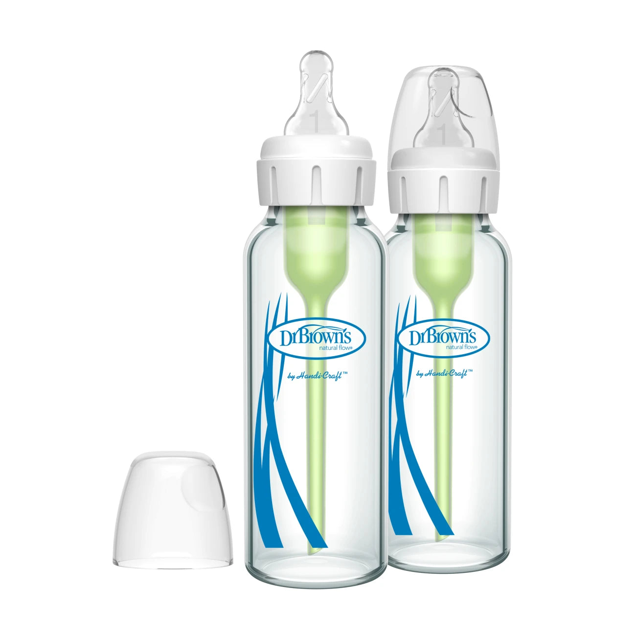 Glass Baby Bottle Natural Flow® Anti-Colic Options+™ with Level 1 Slow Flow Nipple