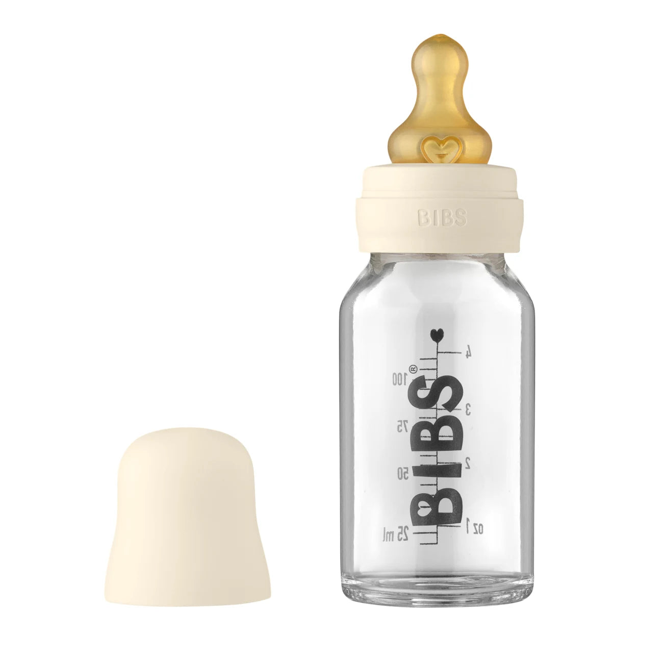 Glass Baby Bottle Complete Set, 1 Bottle