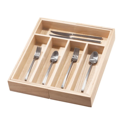 Expandable Wood Cutlery Tray