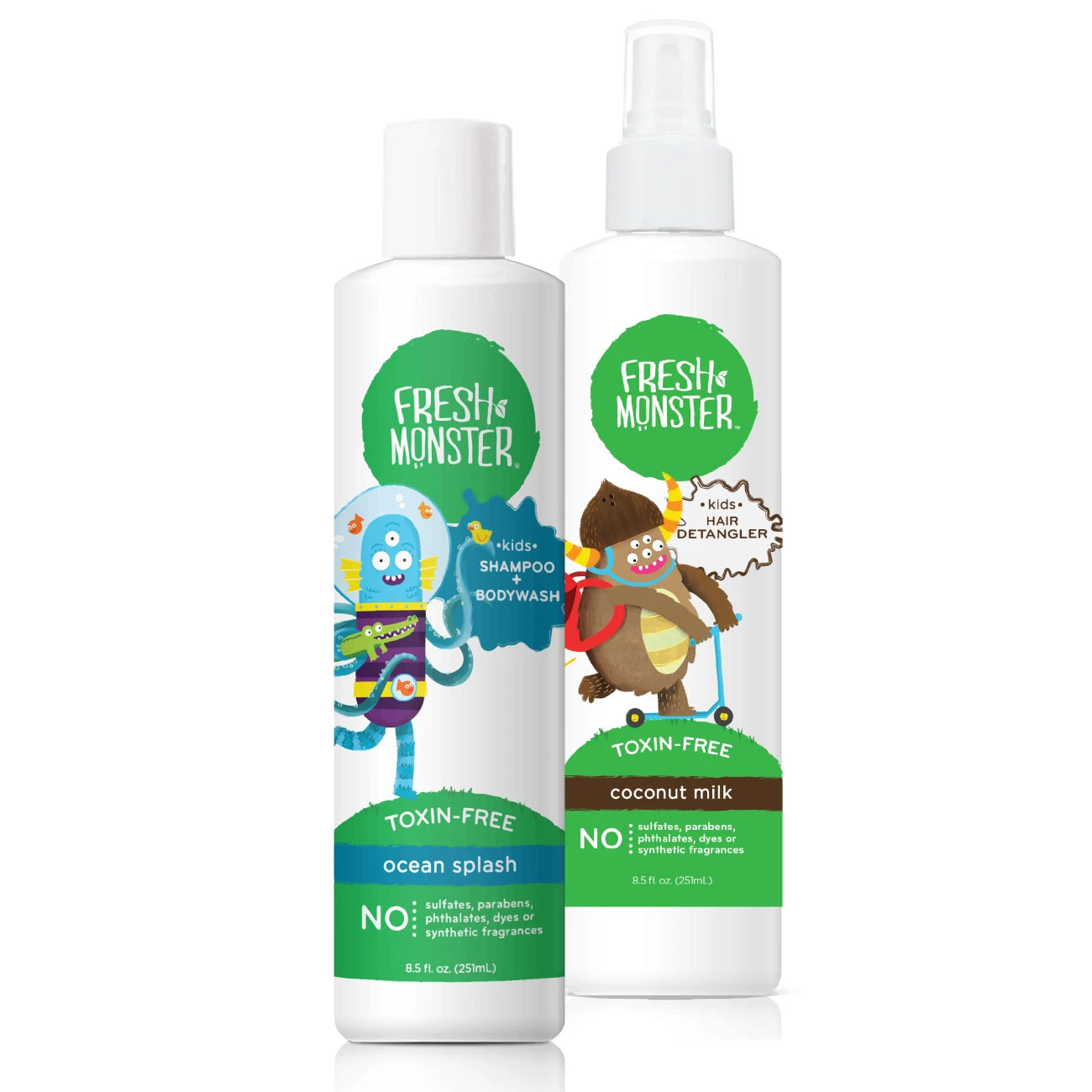 Kids Body Wash & Shampoo 2in1 & Detangler Spray