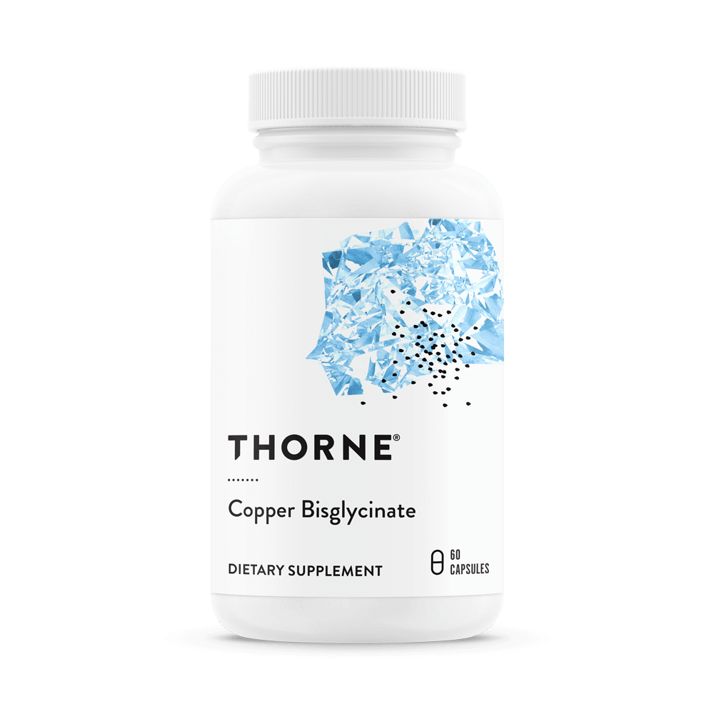 Thorne's Copper Bisglycinate provides an optimally absorbed form of copper.