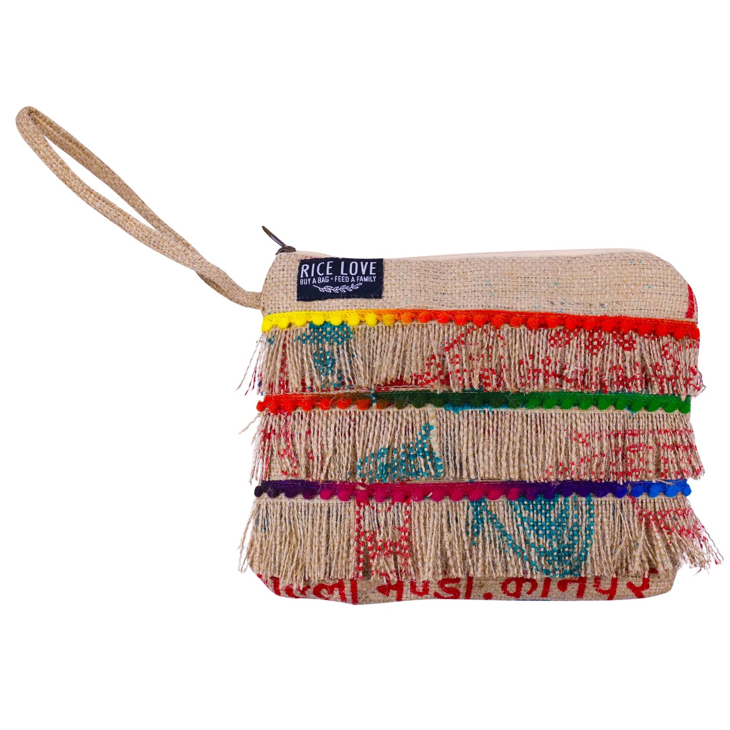 Recycled Fringe Clutch - Maltee