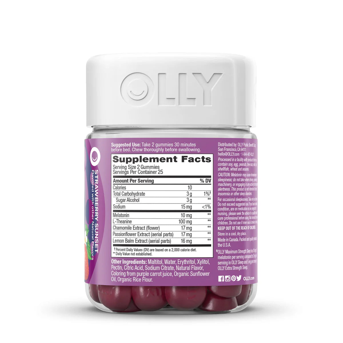 Sleep Vitamins Gummies - Back