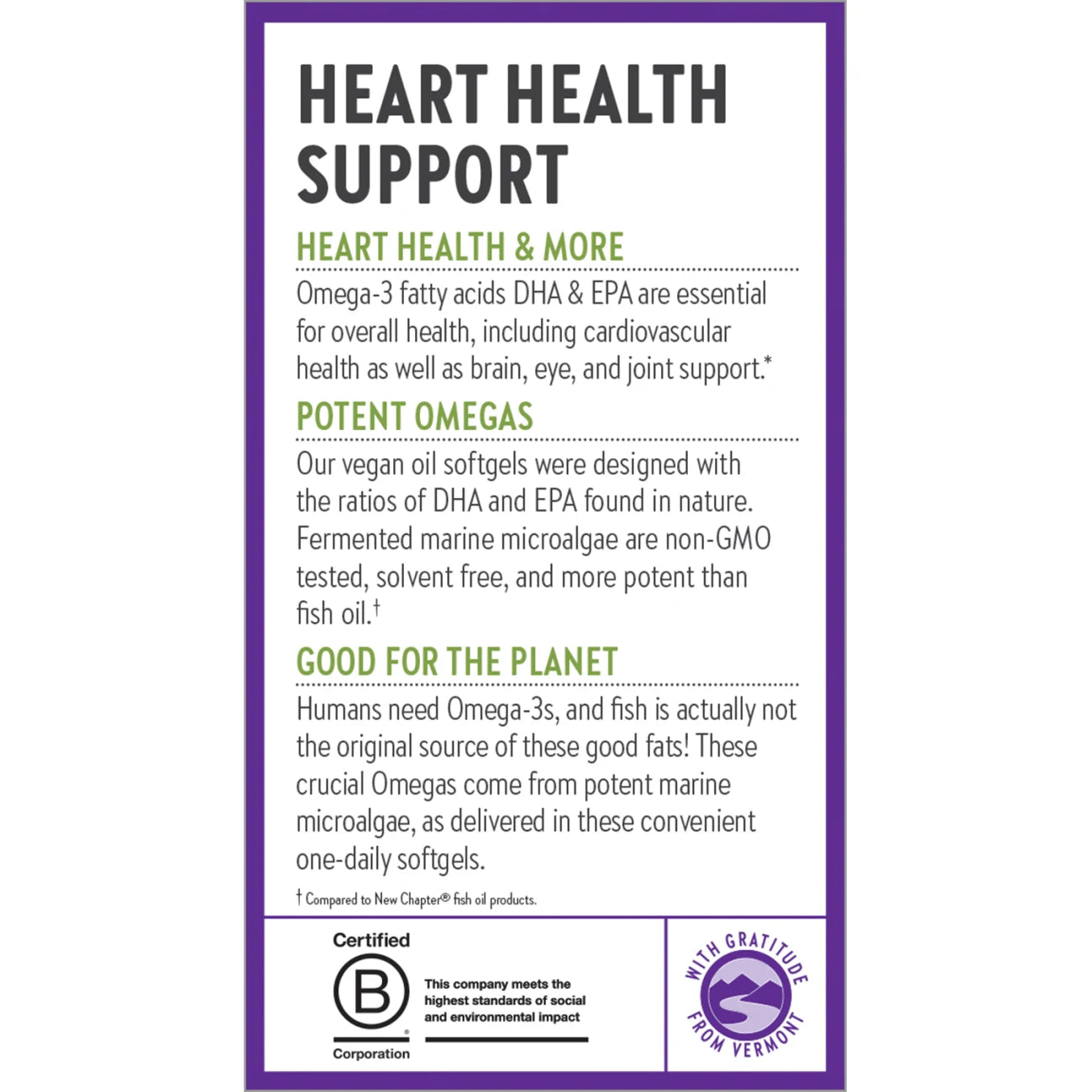 Vegan Omega-3 Complex, Vegan DHA, EPA, and DPA Supplement