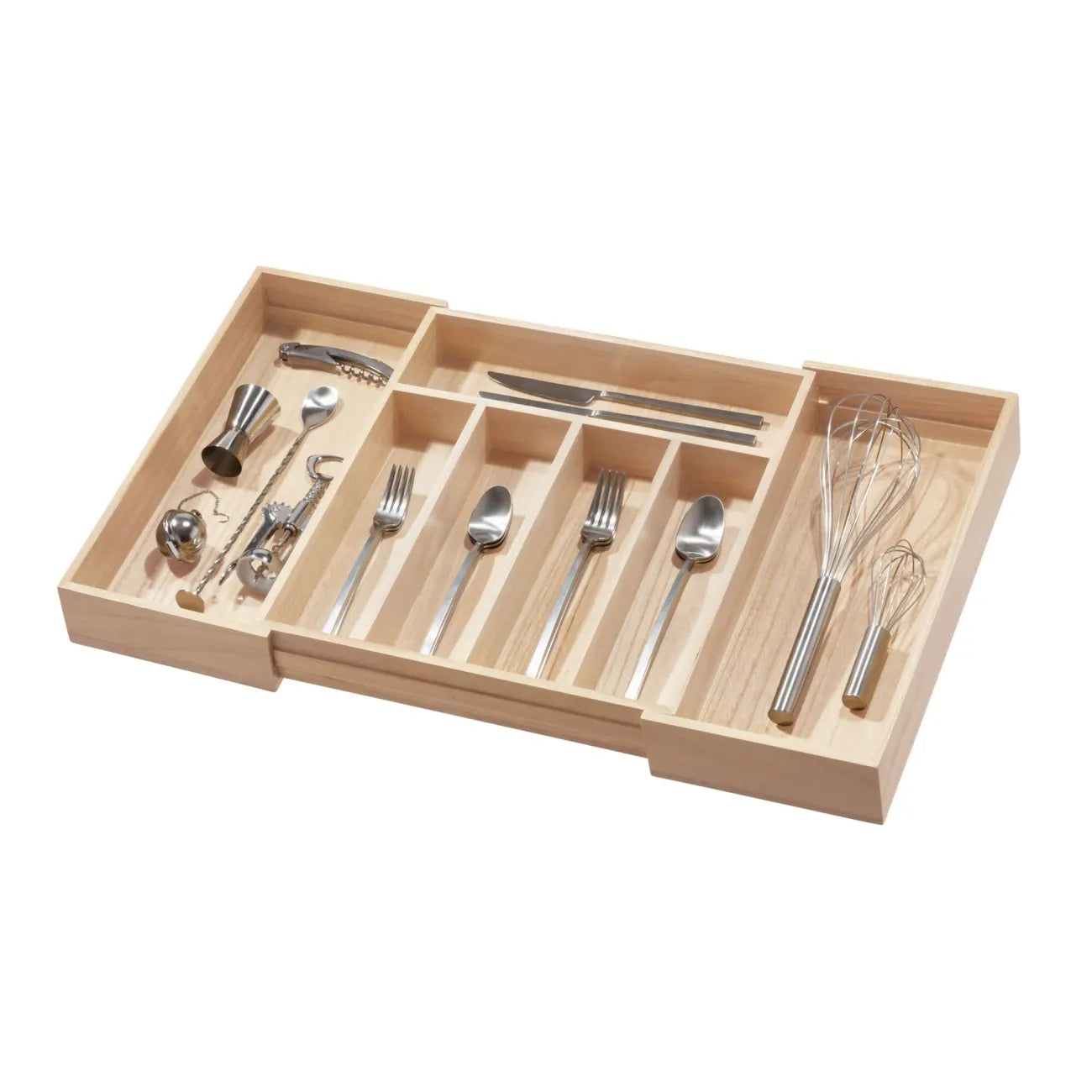 Expandable Wood Cutlery Tray