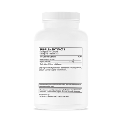 Betaine HCL & Pepsin - Thorne