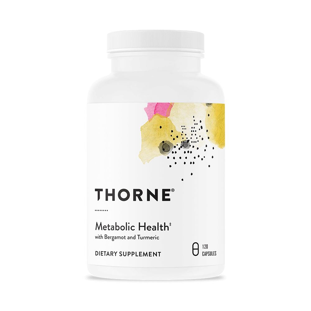 Thorne’s Metabolic Health combines two well-researched botanical extracts – bergamot and curcumin