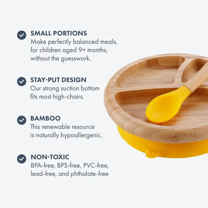 Bamboo Suction Baby Plate + Spoon