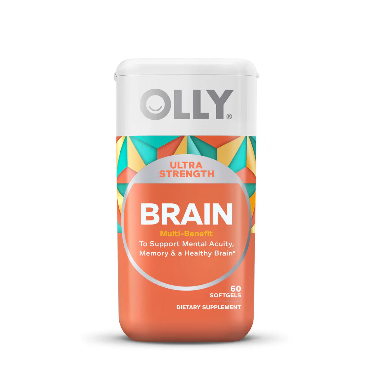 Ultra Strength Memory Brain Softgel Supplements - Front