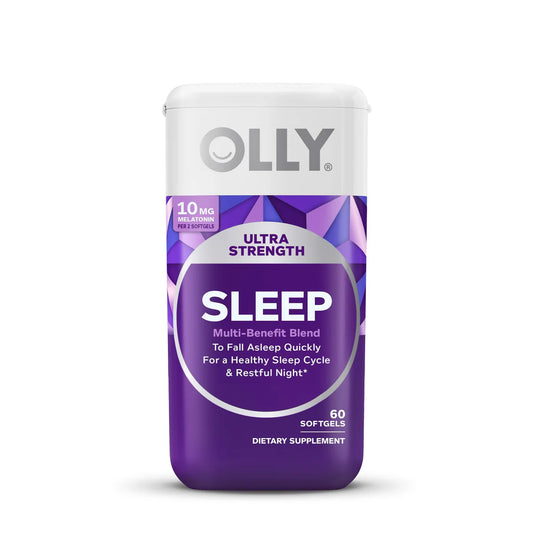 Ultra Strength Sleep Softgel Supplements - Front