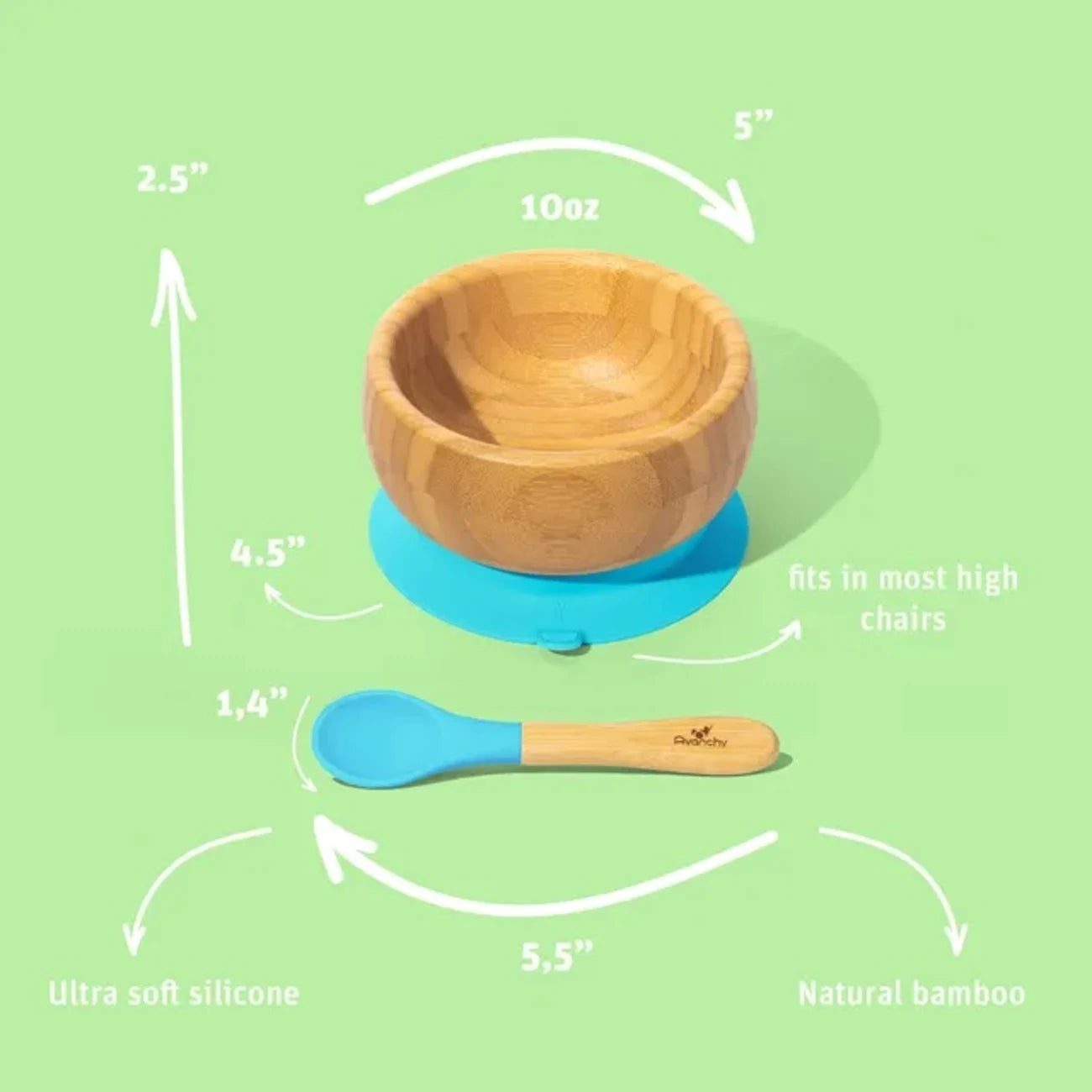 Bamboo Baby Suction Bowl + Spoon